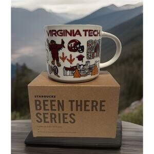 Starbucks Virginia Tech Coffee Mug Been There College Series Hokie Bird Collect